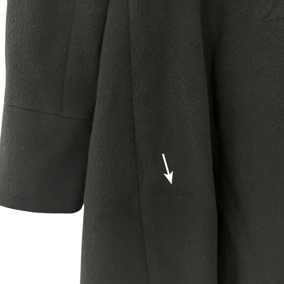 Diane von Furstenberg Womens Vintage Wool Cashmere Military Coat Sz. 2 Black - Picture 8 of 16